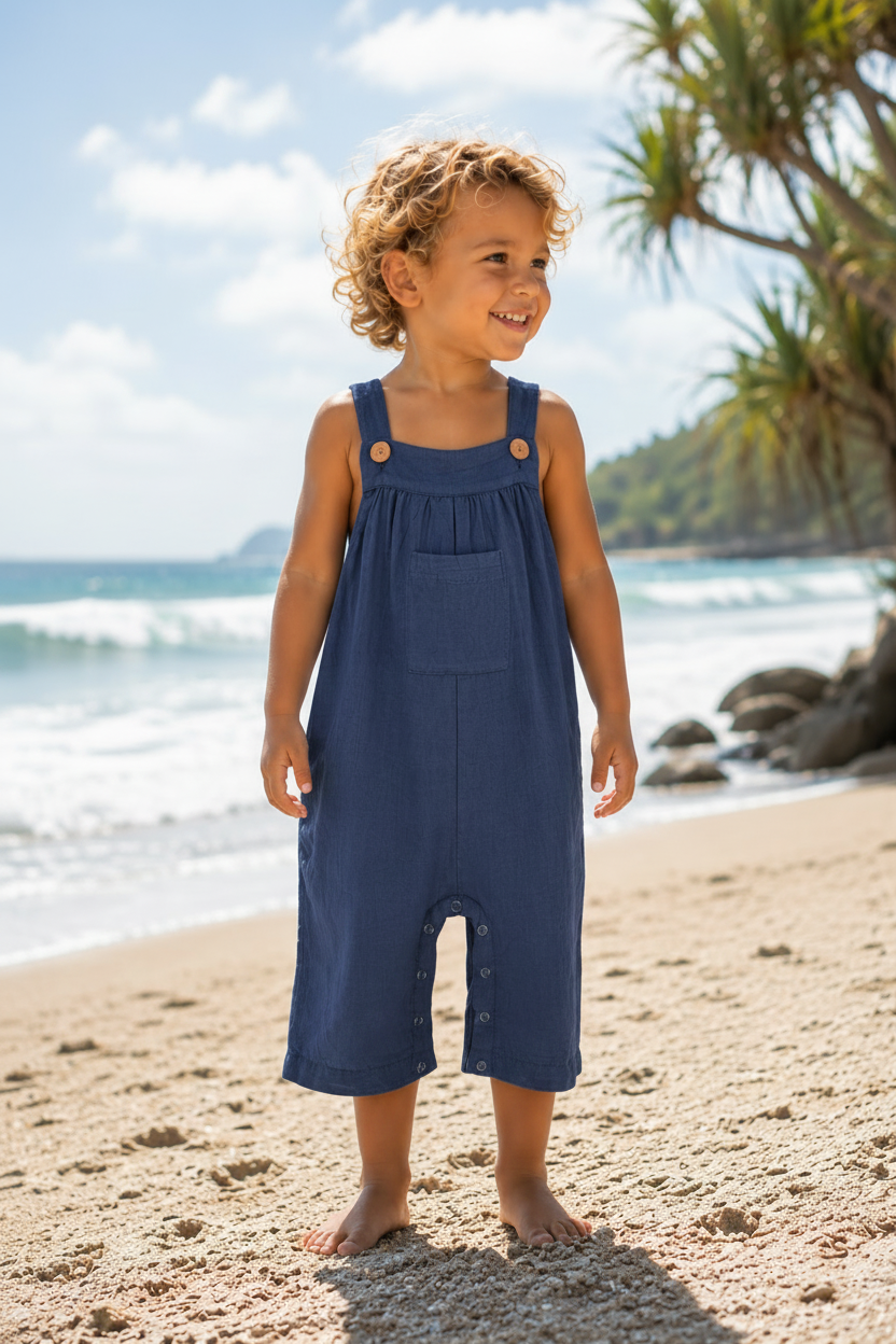 MilaMeli Frankie Overalls Indigo Blue
