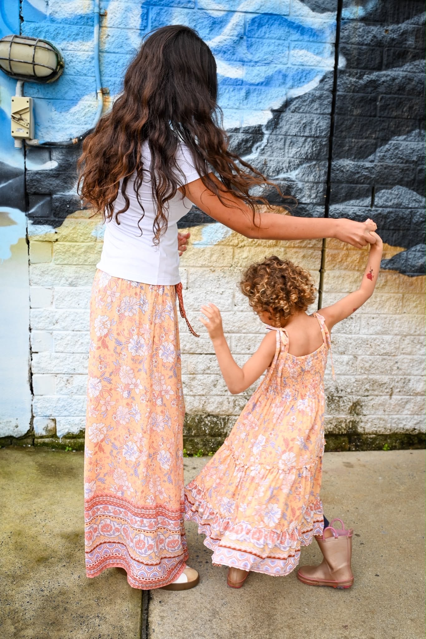 MilaMeli Aria Spring Dress Sunrise Botanica Rayon