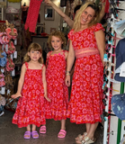 MilaMeli Aria Spring Dress - Fiesta Blooms Red