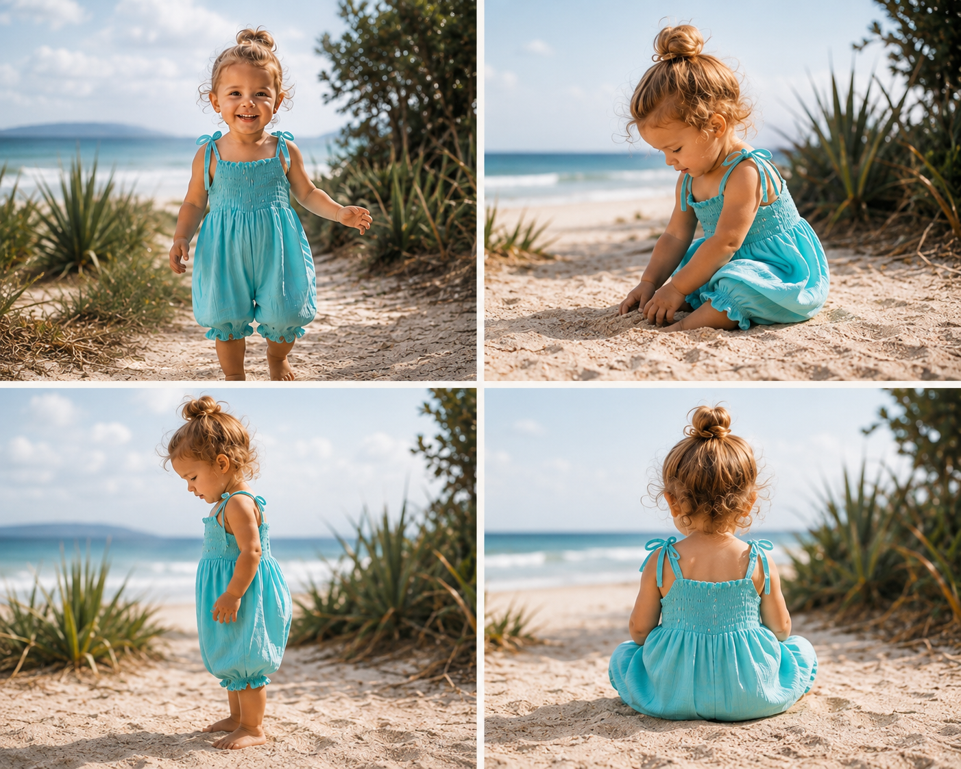 Chloe Jumpsuit Oceania Aqua Muslin Cotton