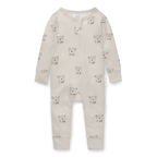 Aster & Oak Organic Zip Romper – Byron Bear Onesie