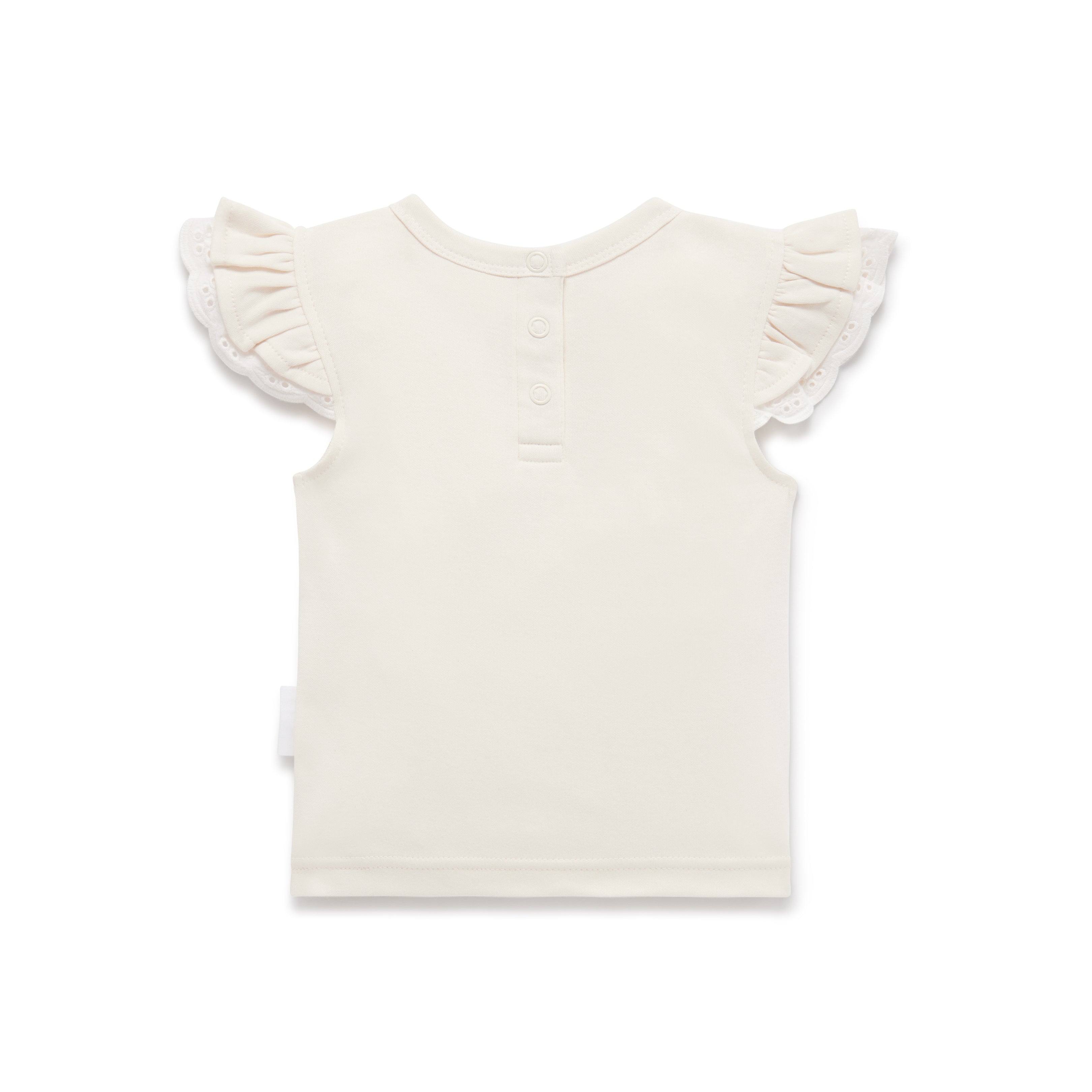 Aster & Oak Organic Cotton Flutter Top – Fawn Meadow Floral Blouse