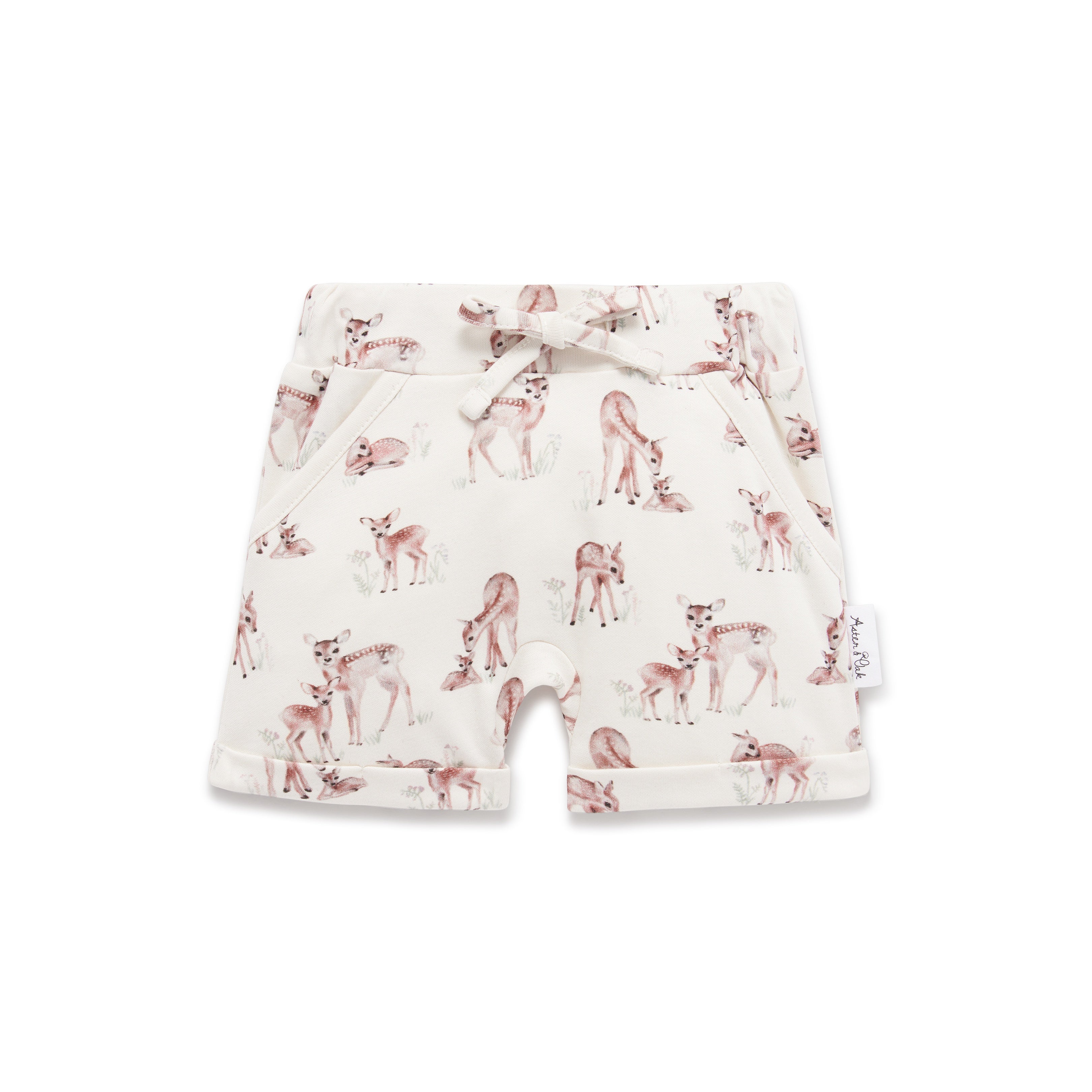 Aster & Oak Organic Cotton Shorts – Fawn Meadow Floral Frill Shorts