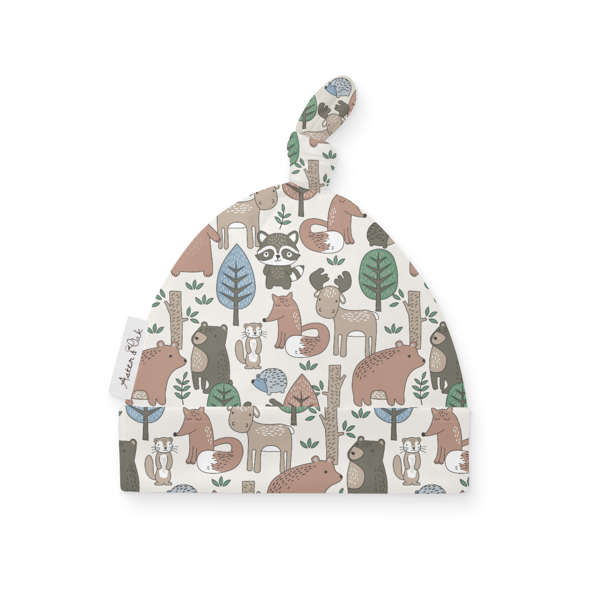 Aster & Oak Organic Zip Romper – Noah Woodland Onesie