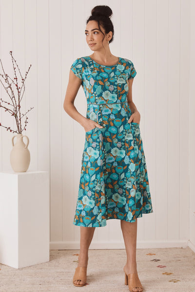 Mahashe Belle Midi Dress Poppy Teal