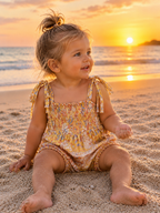 MilaMeli Baby Chloe Jumpsuit Sunrise Botanica Print