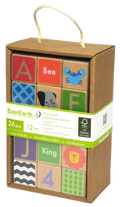 EverEarth Wooden Alphabet Blocks - 26pc Educational Set