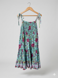 MilaMeli Aria Spring Dress Aqua Widflower Print
