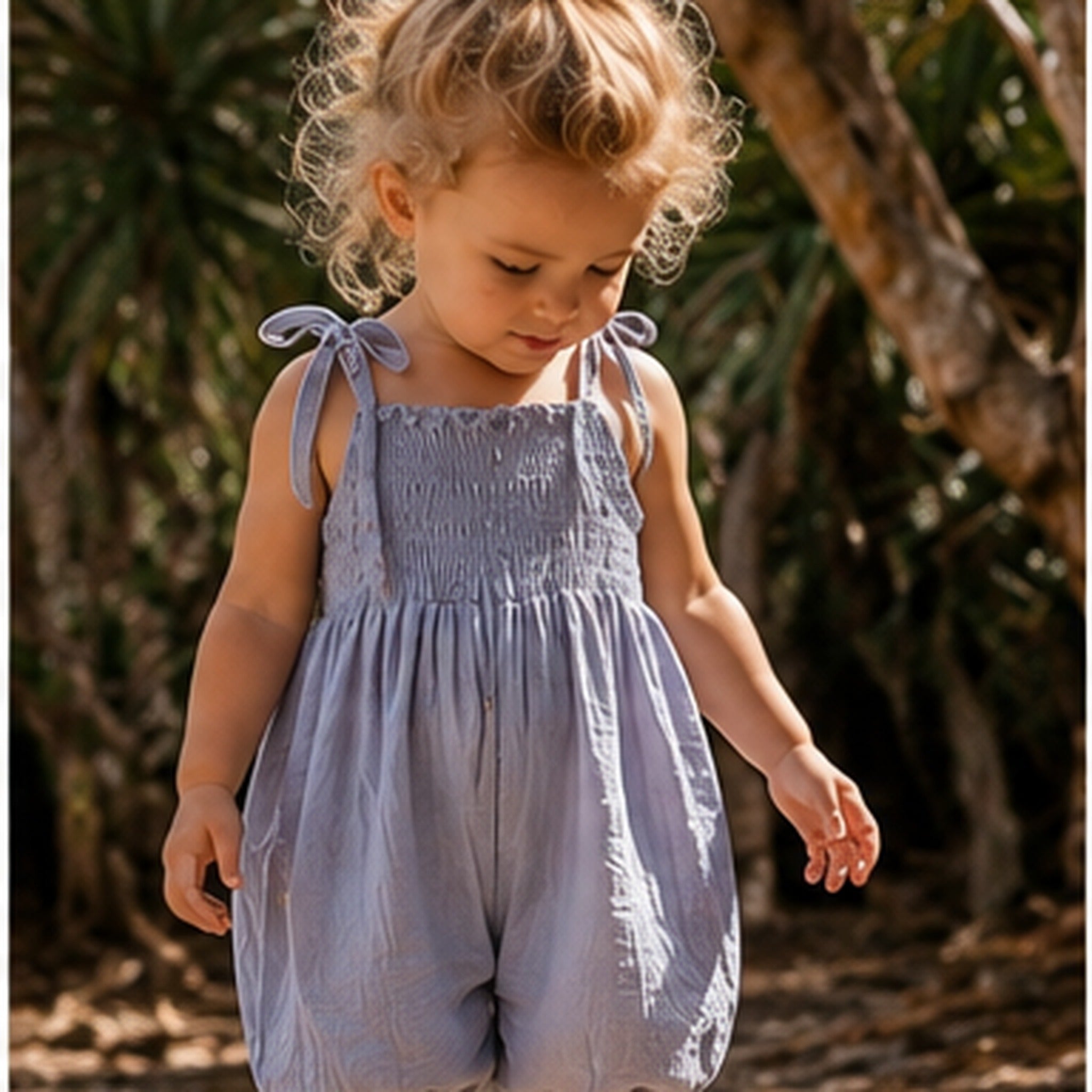 Chloe Jumpsuit Periwinkle Blue Muslin Cotton