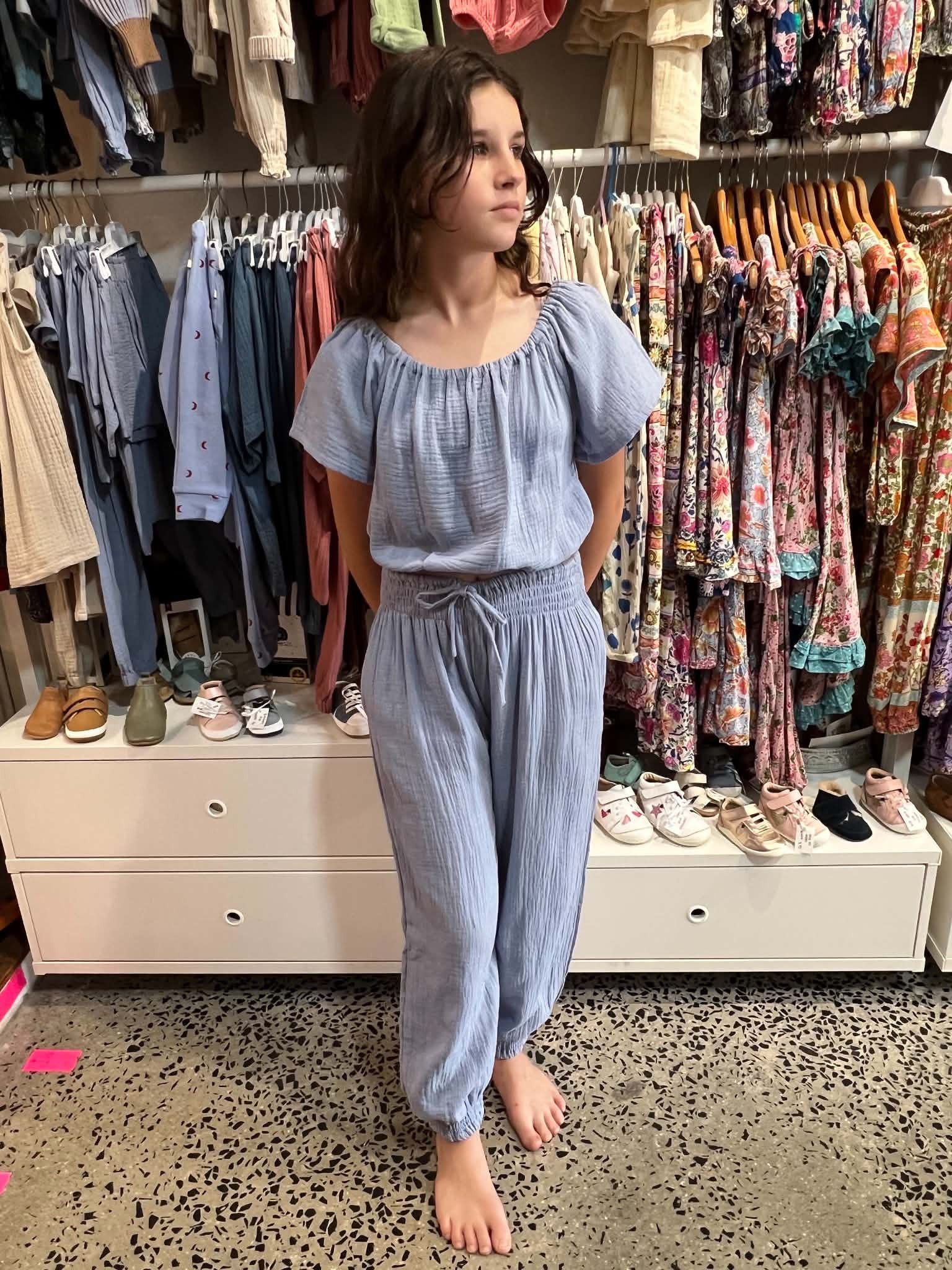 Young girl wearing MilaMeli Lil Watego Pants