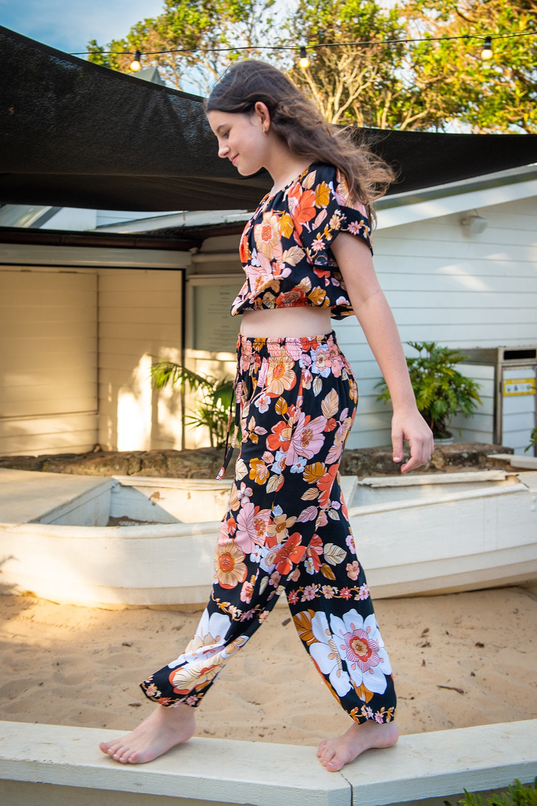 MilaMeli Lil Watego Blousy Top - Wild Dahlia