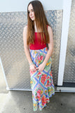 MilaMeli Maeve Maxi Skirt Butterfly Patch Print.