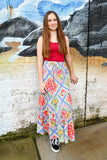 MilaMeli Maeve Maxi Skirt Butterfly Patch Print.