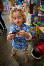MilaMeli Tallows Boys Button Up Shirt Monstera