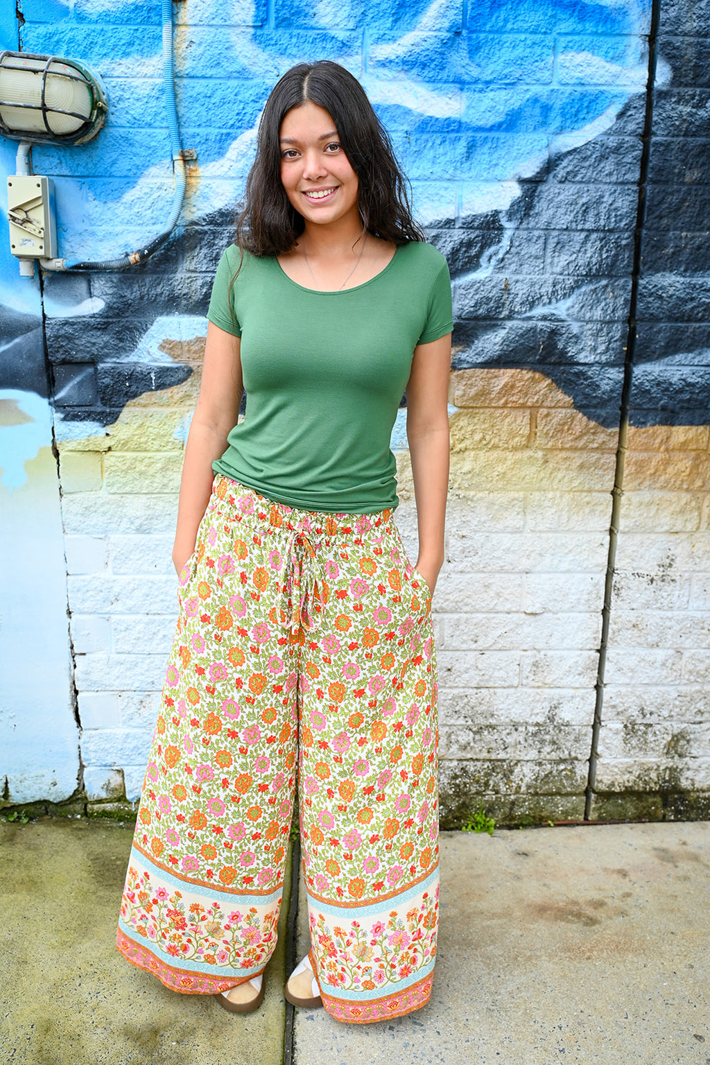 Meli Lounge Pants-Festival Garden Print