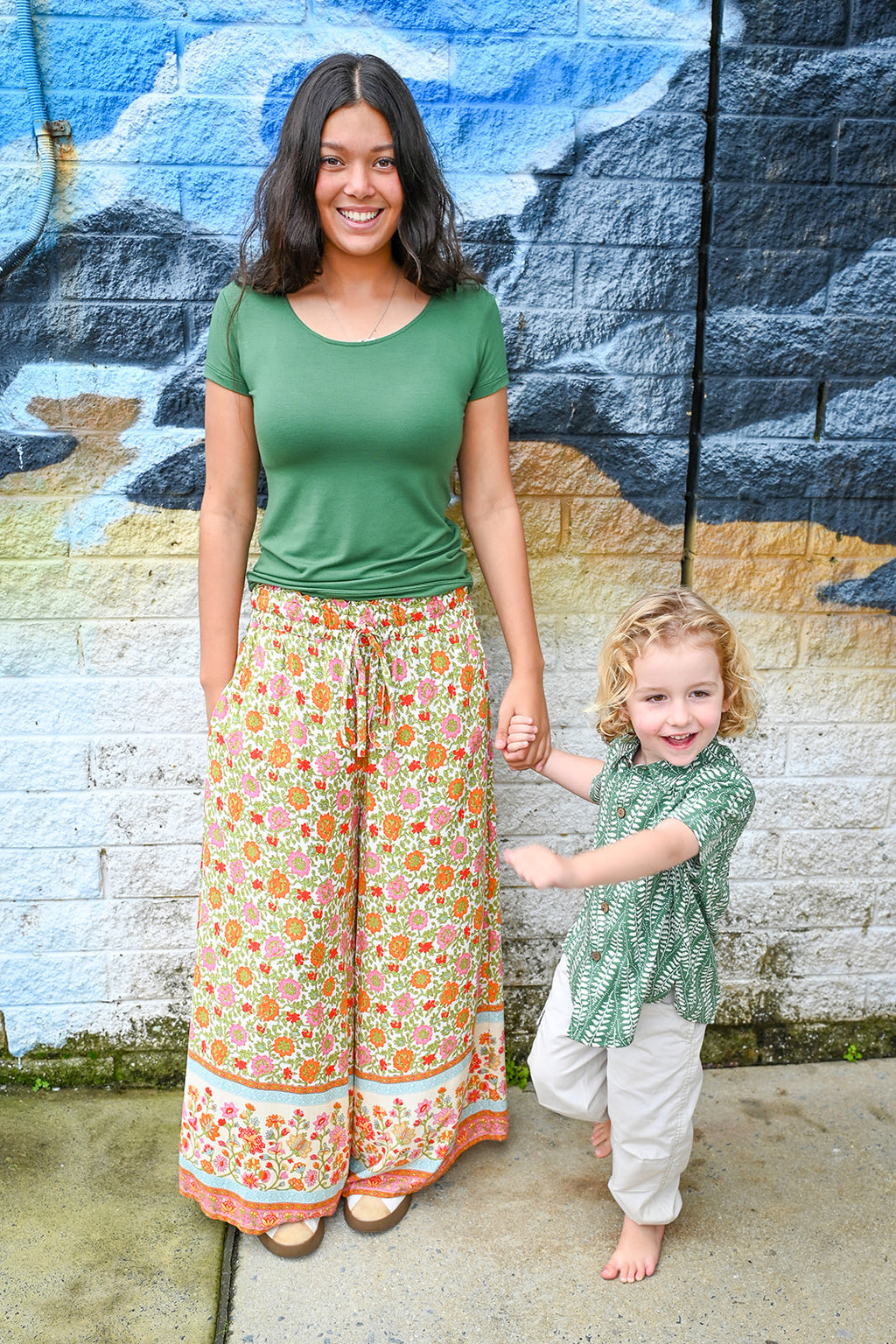 Meli Lounge Pants-Festival Garden Print
