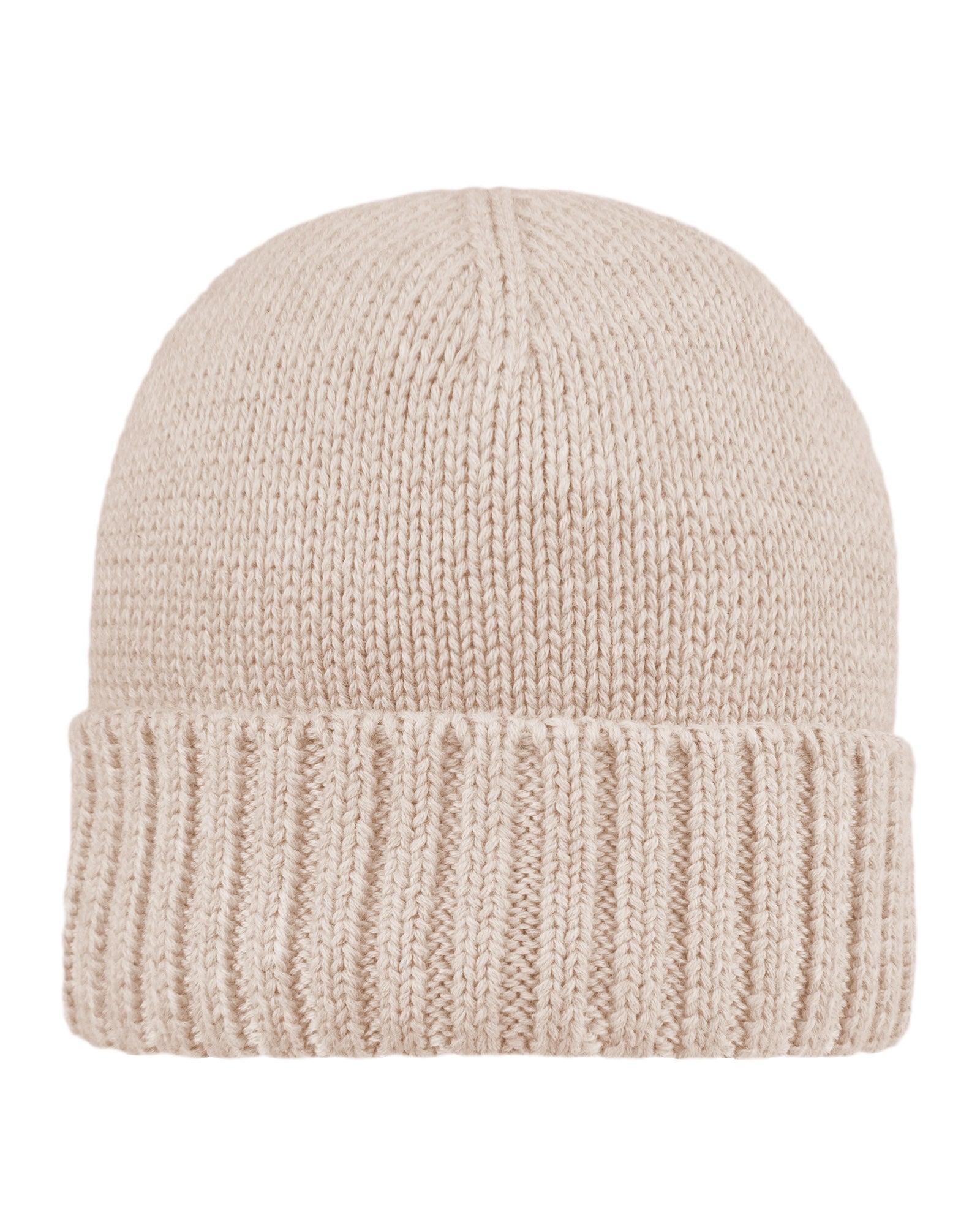 Toshi Organic Beanie Rover Driftwood, a Beige knit beanie on a white gray background.