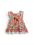 MilaMeli Jesse Frill Dress - Fiesta Bloom White