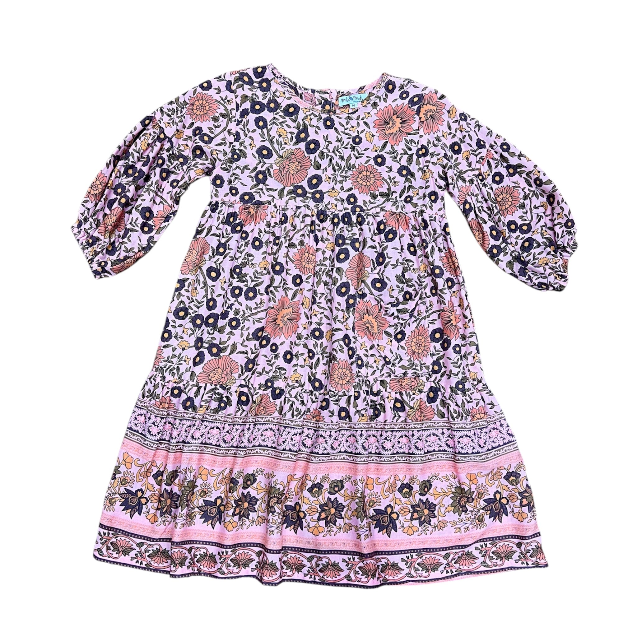MilaMeli Lottie Dress Blush Wildflower Print
