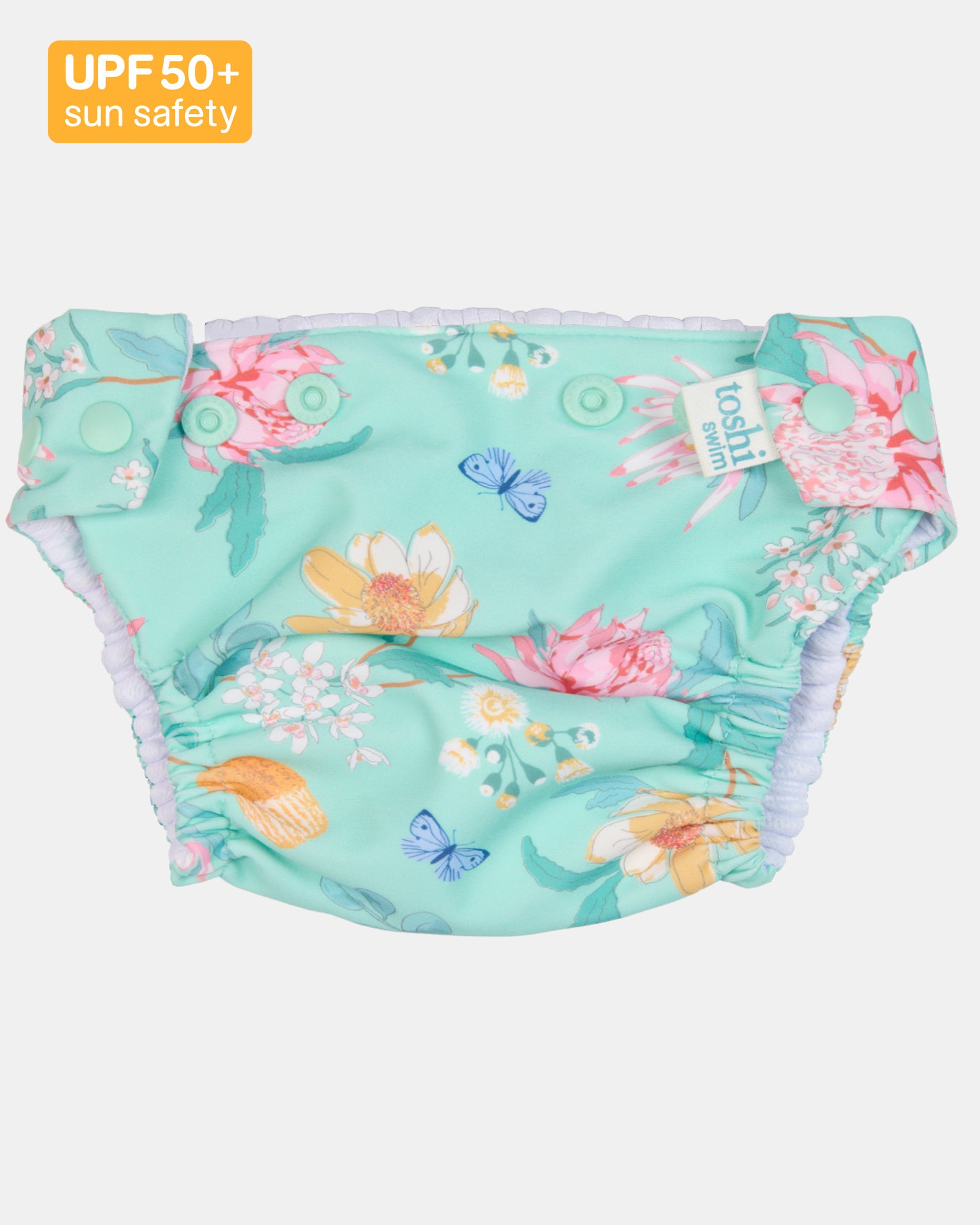 Toshi Paradise Waratah Mint Swim Nappy