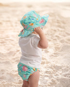 Toshi Paradise Waratah Mint Swim Sunhat