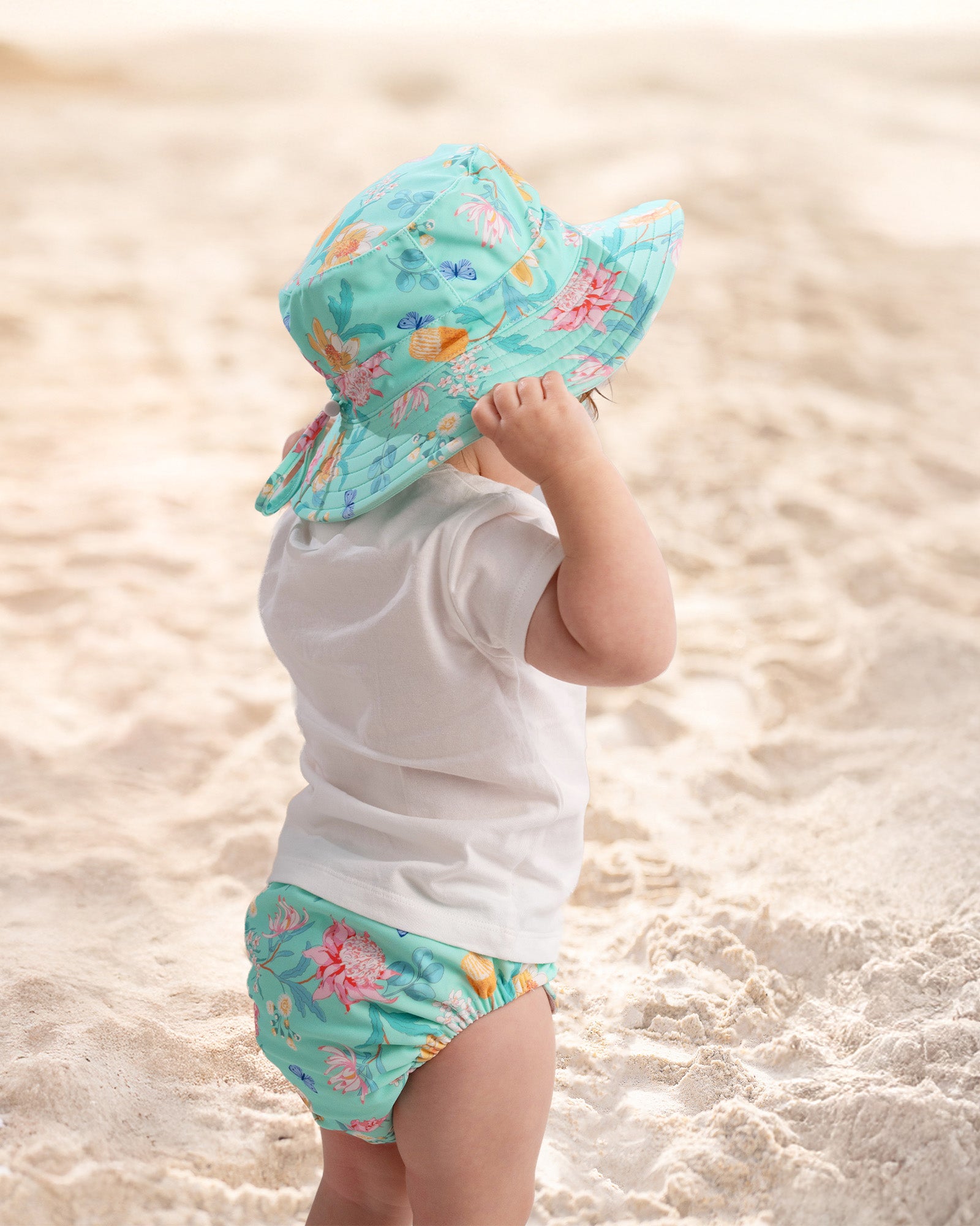 Toshi Paradise Waratah Mint Swim Nappy