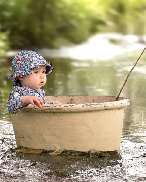 Toshi S25 Swim Onesie L/S Ripple Wattle Dusk