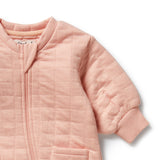 W&F W25 Pretty Pink Organic Quilted Growsuit