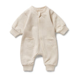 W&F W25 Oatmeal Organic Quilted Growsuit - WFW2525-01