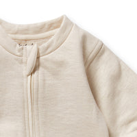 W&F W25 Oatmeal Organic Quilted Growsuit - WFW2525-01