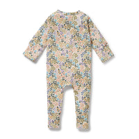 W&F W25 Tiny Bloom Organic Zipsuit with Feet - WFW2527-04