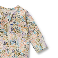 W&F W25 Tiny Bloom Organic Zipsuit with Feet - WFW2527-04