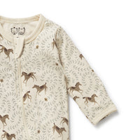 W&F W25 Trixie Horse Organic Zipsuit with Feet