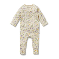 W&F W25 Bella Floral Organic Zipsuit with Feet