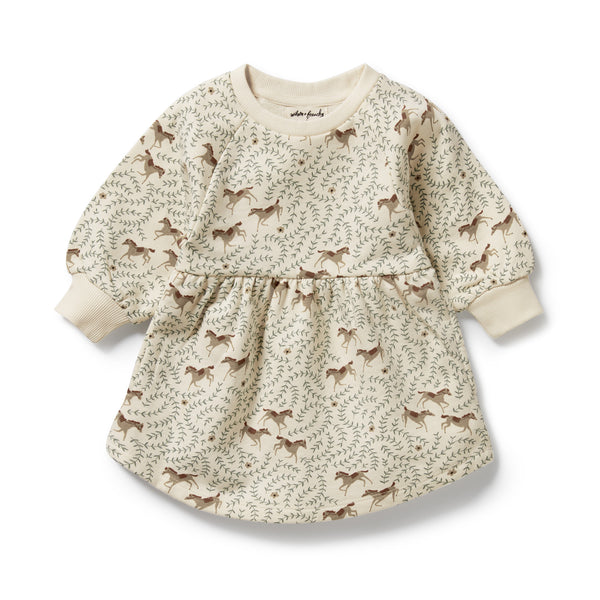 W&F W25 Trixie Horse Organic Terry Sweat Dress