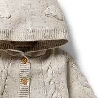 W&F W25 Cookie and Cream Organic Knitted Cable Jacket