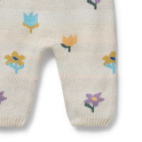 W&F W25 Flower Pop Organic Cotton Knitted Jacquard Overall