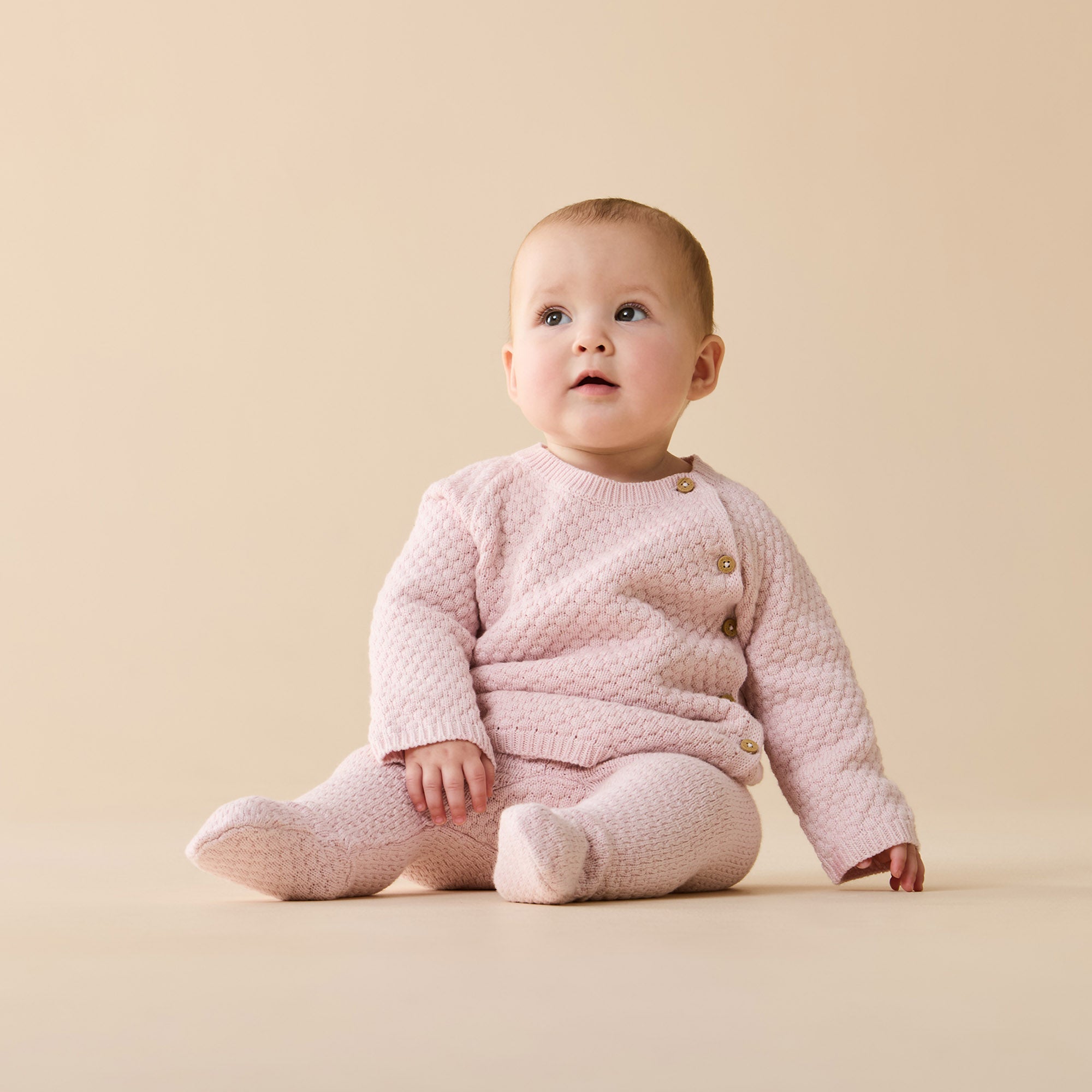 Wilson & Frenchy Organic Knitted Bubble Pant Marshmallow Pink