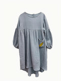 MilaMeli Evie Dress Periwinkle Muslin Cotton