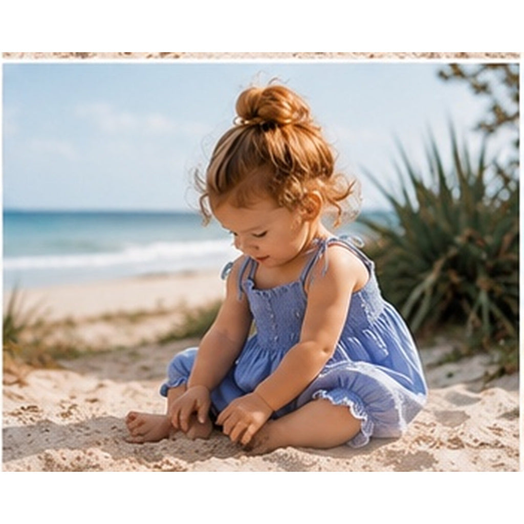 Chloe Jumpsuit Periwinkle Blue Muslin Cotton