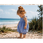 Chloe Jumpsuit Periwinkle Blue Muslin Cotton