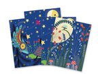 Djeco Full Moon Scratch Art Kit – 4-Piece Nature Inspired DIY Craft Set for Kids