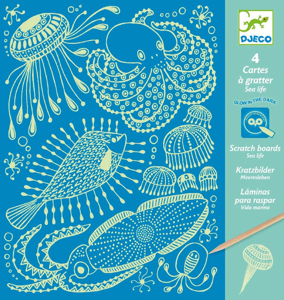 Djeco Scratchboards Sea Life