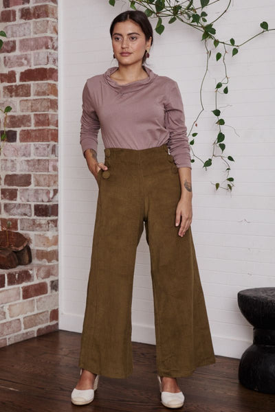 Mahashe Talia Trouser Corduroy Olive